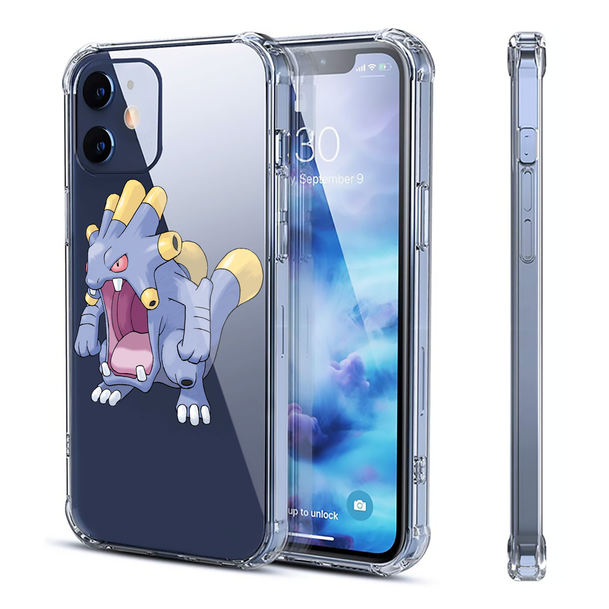 （画像用） ポケットモンスター Pokémon 【iPhone 12シリーズ対応】透明スマホケース（クリアソフトケース）